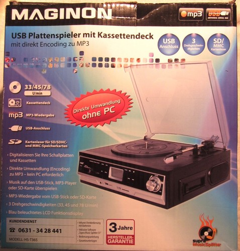 Maginon usb plattenspieler mit - usb,